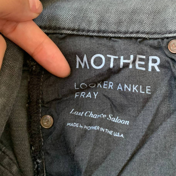 Mother The Looker Ankle Fray Gray Jeans Size 24 - Picture 13 of 14